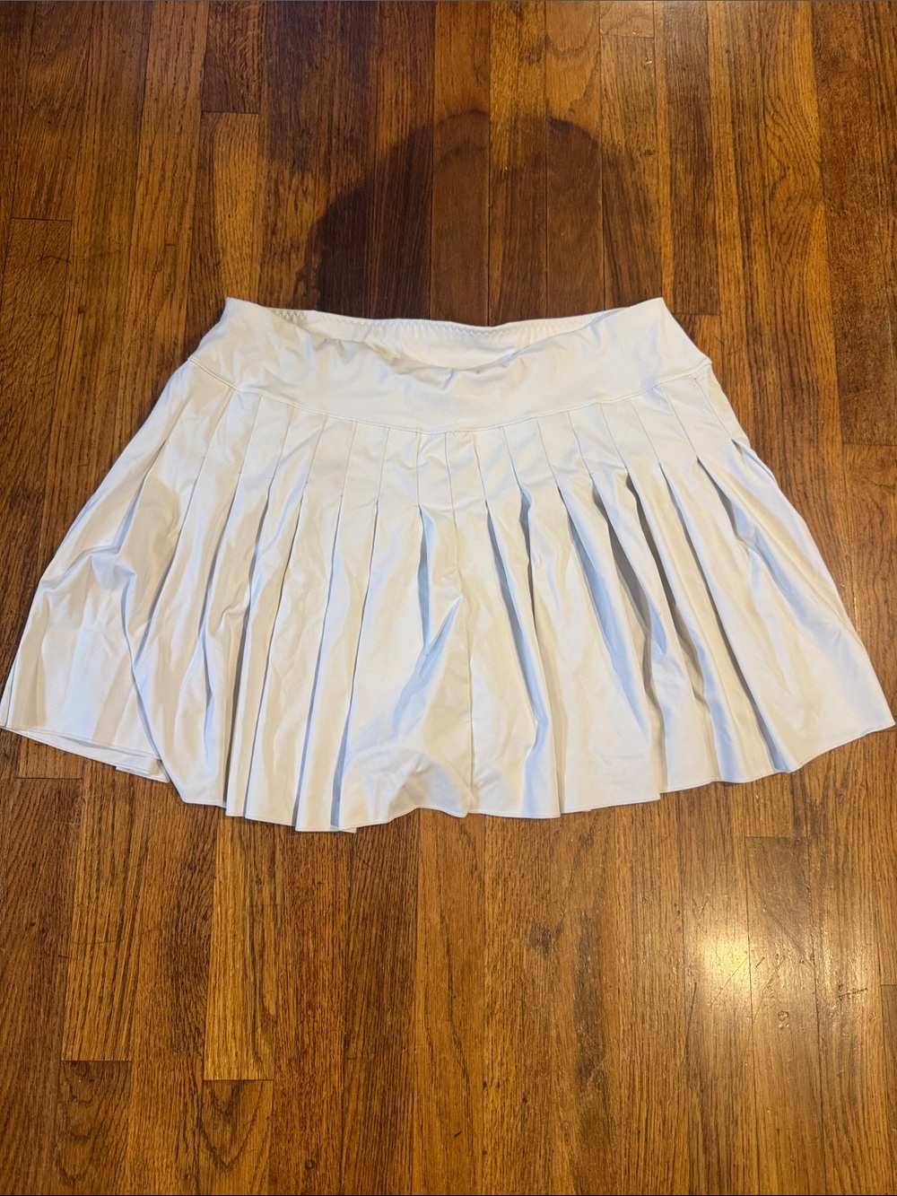 Pleated Mini Skort in White